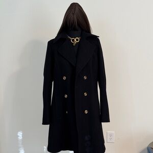 Liz Claiborne Elegant Black Double-Breasted Women's Coat S